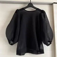 美品 Spick and Span シアーフォルムパフスリーブニット