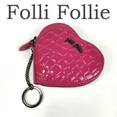 訳あり未使用 Folli Follie フォリフォリ ハートコインケース ピンク