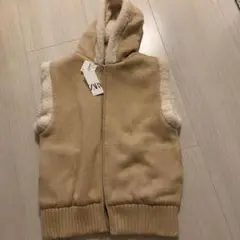 新品 ZARA ボアベスト リバーシブル