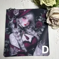 パネルポーチ　パープルmysterious 薔薇　D