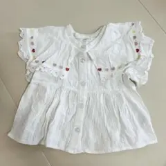 バースデイ nayun ハート刺繍付きホワイトブラウス