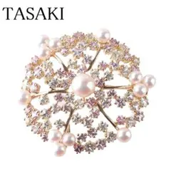 【新品仕上げ済】タサキ パール ブローチ サファイア7.66ct【6647】