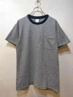USA製 TOWNCRAFT ポケット ボーダーT M 黒白