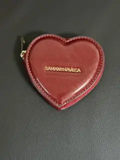 SAMANTHAVEGA バーガンディ ハート型コインケース