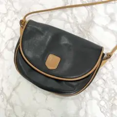 CELINE セリーヌ ショルダーバッグ レザー ネイビー