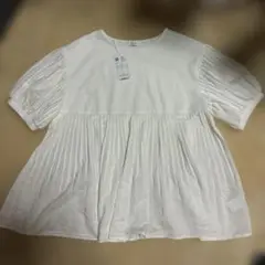 新品　Avv 半袖Tシャツ　シフォン　レディース　シンプル　白　綺麗目ブラウス