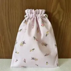 24番　ハンドメイド　給食袋　巾着袋　チューリップ柄