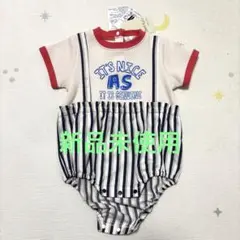 バースデイ shorhKid's ストライプロンパース 80
