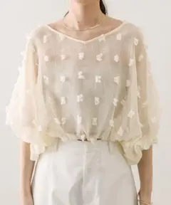 【新品】ミスティック ポンポンフリンジブラウス
