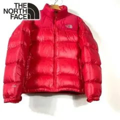 km5587 レディースM 赤 ヌプシ nuptse 700FP ダウン