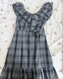 GRL チェックフリルミニワンピース Sサイズ