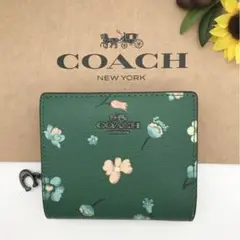 COACH 財布 ★大人気★ スナップウォレット マイフラワー グリーン 新品