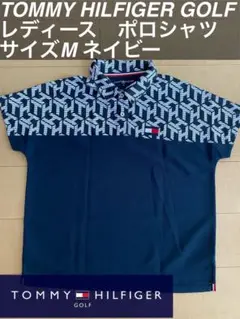 トミーヒルフィガーゴルフ レディースポロシャツ 半袖 サイズM ネイビー 美品