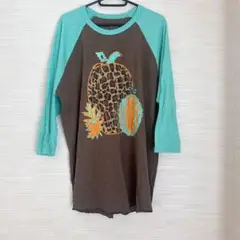 crazy train Tシャツ パイナップル柄 プリントTシャツ