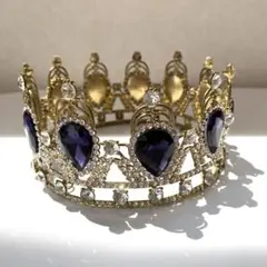 アンティーク風王冠　パープル
