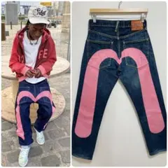 EVISU No.2 2000 W28×35 ピンク大黒　ビックカモメ