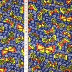 ぷらんぷちぃくす オックス 蝶 青 約108cm×100cm