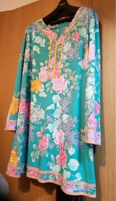 【極美品】レオナール 極近年 七分袖チュニック 40 Lサイズ