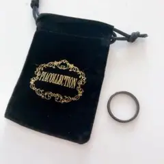 PIA COLLECTION リング シンプル ブラック サイズ不明