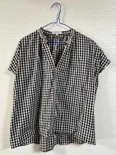 GLOBAL WORK 半袖チェックシャツ Lサイズ