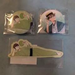 ハイキュー!!　ずんだ茶寮　萩の月　菓匠三全コラボ　缶バッジ＆ステッカー　及川