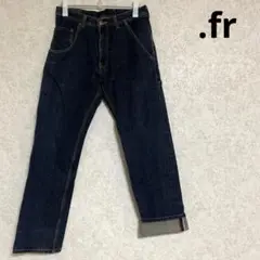 【.fr】ペインターデニム　セルビッチ　シンチバック　ジーンズ