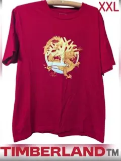 TIMBERLAND Dragon Yearドラゴンプリント 赤 TシャツXXL