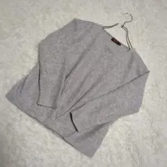 DECOY 長袖トップス　裾タック　グレー　M