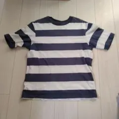 UNIQLO ネイビーとホワイトストライプ Tシャツ Sサイズ