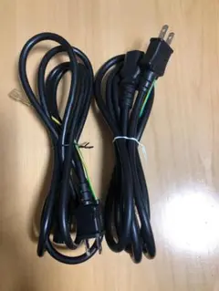 電源ケーブル 2M 2ピンオス×3ピンメス