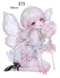《No.879》オリジナル人物ステッカー 女の子 シール ステッカー