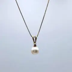 【超美品】ヴァンドーム青山 ネックレス ペンダント 18金 ダイヤ パール 真珠
