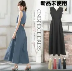 神戸レタス新品未使用★ノースリーブバックオープンロングワンピース女神ワンピ肌見せ