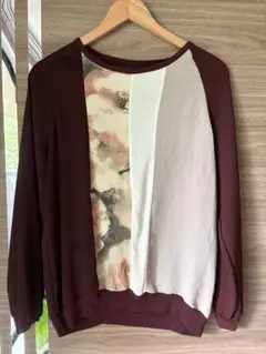 ZARA BASIC 長袖トップス バーガンディ