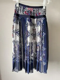 sacai サカイ 15ss ペイズリー柄 シースルー プリーツスカート