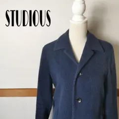 ウール、カシミヤ高級素材使用!STUDIOUS ステンカラーコート 厚手