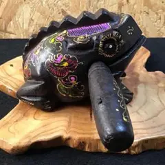 東南アジア / 工芸品 「ギロ」木製・カエル モチーフの楽器