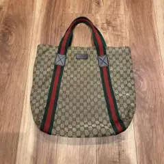 グッチ シェリーライン GGキャンバス トートバッグ ハンドバッグ 189669