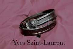 YVES SAINT LAURENT イヴ・サンローラン レザーベルト 刺繍