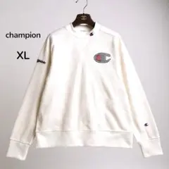 champion 長袖 ロンT XLロゴ刺繍 メンズ モックネック ワッフル