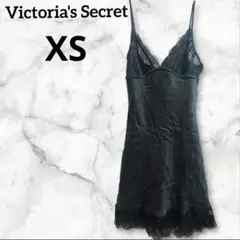 Victoria's Secret【XS】ブラックキャミソール レース ワンピ