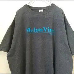 PORT&COMPANY 英字 プリント ゆるだぼ Tシャツ 紺系 2XL 古着