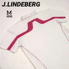 J.LINDEBERG ジェイリンドバーグ ポロシャツ ビックロゴ ピンク M