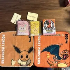 ポケモンミニミニポーチとハンカチとフィギュアのセット新品