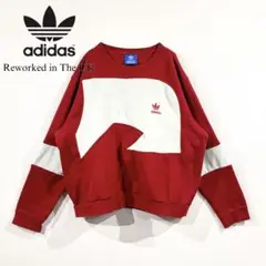【OLD ADIDAS/オールドアディダス】ヴィンテージスウェット 希少 M 赤