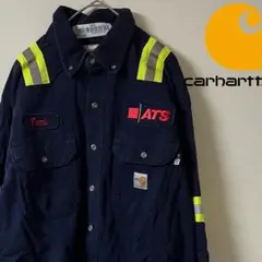 Carhartt（カーハート）FR ワークシャツ/M/ネイビー/US古着