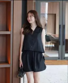 HEYON blossom gilet black 完売品