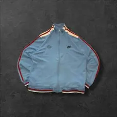 NIKEナイキ古着トラックジャケットフルジップスウッシュロゴ水色R664