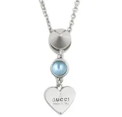 GUCCI グッチ ネックレス ブルートパーズ ハート シルバー 925
