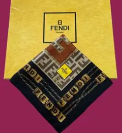 新品・未使用FENDI 大型ハンカチロゴ58x58